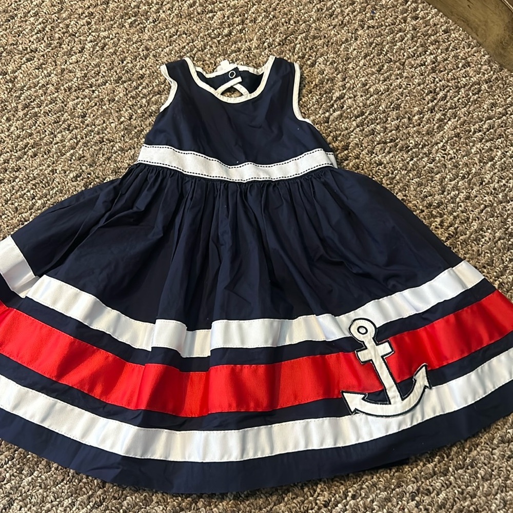 Navy blue sleeveless dress